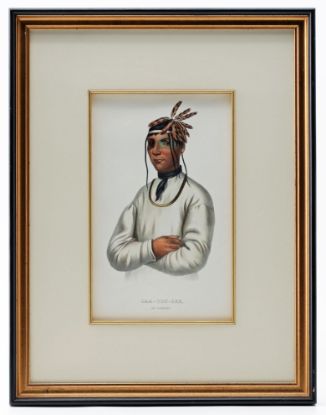 Picture of Caa-Tou-See, an Ojibway, from McKinney and Hall