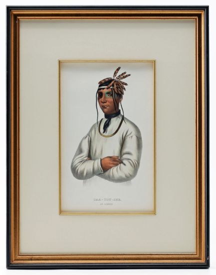 Picture of Caa-Tou-See, an Ojibway, from McKinney and Hall