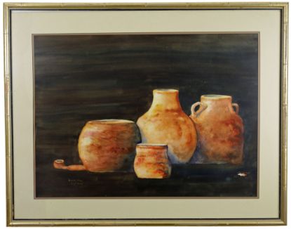 Picture of Cherokee Pottery, Watercolor on Paper, by Billy Mack Steele