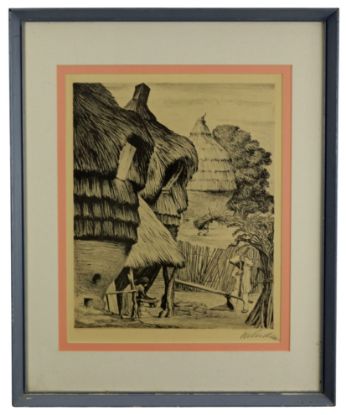 Picture of Grinding Maize, Offset Lithograph, Leopoldo Mendez
