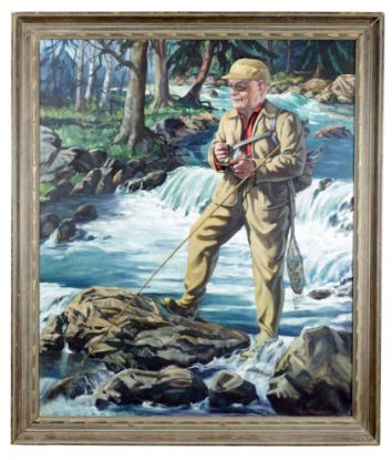 Picture of Fly Fishing, Oil on Linen, Meta Grimm Lacey
