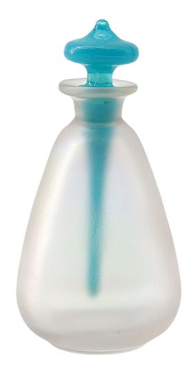 Picture of Antique Steuben Verre de Soie Perfume Bottle with Dauber