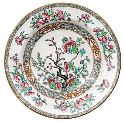 Picture of Antique Minton Porcelain Bread & Butter Plate, Indian Tree Pattern