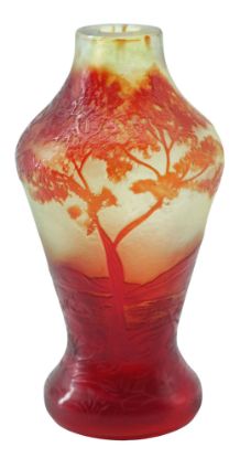Picture of Vintage Galle Style Glass Cameo Vase