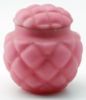 Picture of Antique Pink Quilted Glass Jar with Cover by Consolidated Lamp & Glass