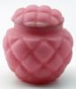 Picture of Antique Pink Quilted Glass Jar with Cover by Consolidated Lamp & Glass