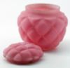Picture of Antique Pink Quilted Glass Jar with Cover by Consolidated Lamp & Glass
