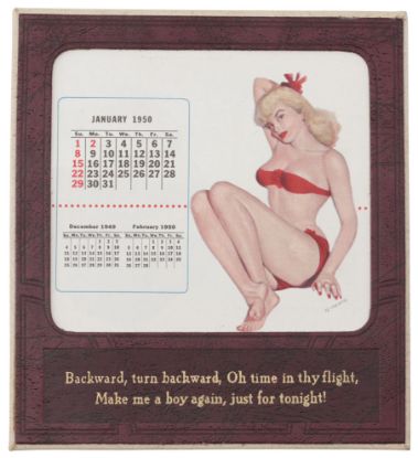 Picture of 1950 Esquire Desktop Calendar with Leatherette Frame