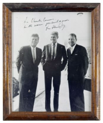 Picture of 1963 President John Kennedy and Chuck Connors White House Photograph
