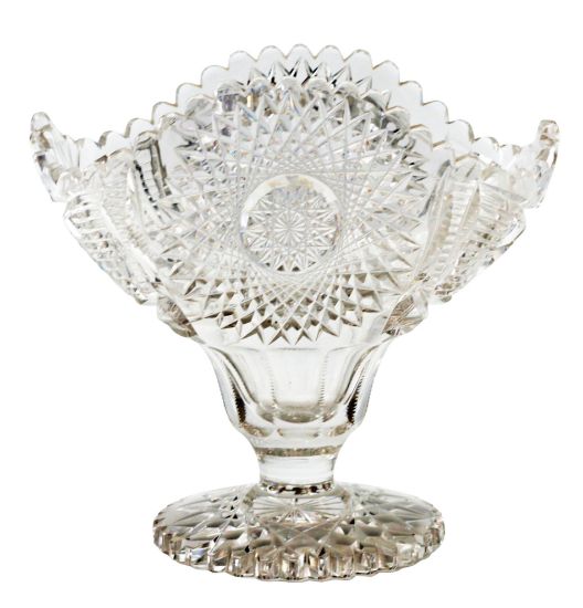 Picture of Antique American Brilliant Cut Glass Shell Vase