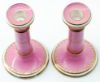 Picture of Antique Old Paris Porcelain Pink Candlesticks, pair