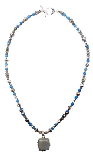 Picture of Silver Necklace with Agate Pendant