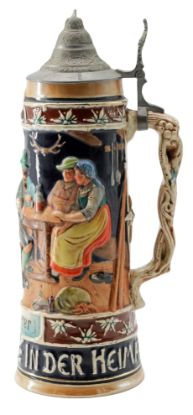 Picture of Vintage German Relief Molded Beer Stein