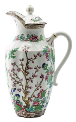 Picture of Antique Coalport Indian Tree Pitcher with Lid