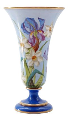 Picture of Antique Bristol Glass Trumpet Vase