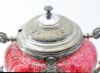 Picture of Antique WMF Cranberry Glass Covered Punch Bowl
