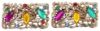 Picture of Vintage Gold Tone and Colorful Rhinestone Studded Shoe Clips