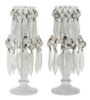 Picture of Antique American Brilliant Cut Glass Candlestick Lusters