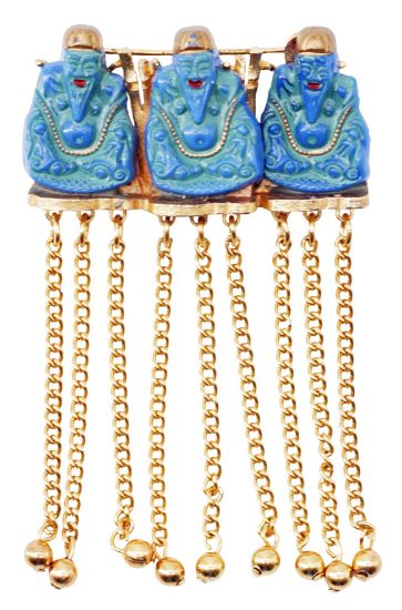 Picture of Vintage Trigere Three Buddha Brooch with Tassles