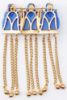 Picture of Vintage Trigere Three Buddha Brooch with Tassles