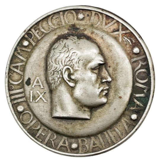 Picture of Antique 1931 Benito Mussolini Medallion