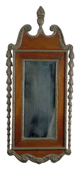 Picture of Antique American Chippendale Revival Mahogany Mirror