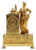 Picture of Antique French Empire Style Gilt Bronze Figural Mantel Clock