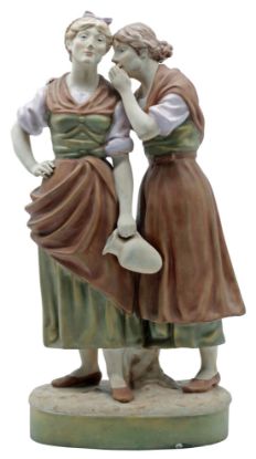Picture of Antique Royal Dux Figural Group of Two Women Confiding