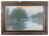 Picture of Louisiana Bayou, with Oak and Cypress Trees by Alexander J Drysdale