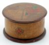 Picture of Antique White Russian Decorated Round Wood Box