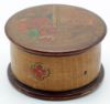Picture of Antique White Russian Decorated Round Wood Box