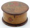 Picture of Antique White Russian Decorated Round Wood Box