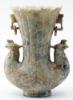 Picture of Antique Chinese Archaistic Carved Jade Mythical Bird Vase