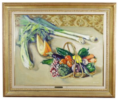 Picture of Still Life with Vegetables - Oil on Linen - by Michel Dureuil